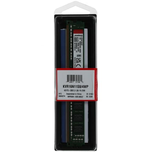 Kingston Оперативная память Kingston ValueRAM [KVR16N11S8/4WP] 4 ГБ, фото 3