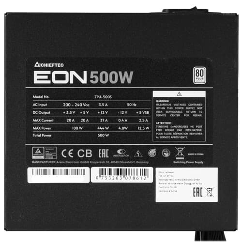 Блок питания Chieftec EON 500W [ZPU-500S] черный thumb 4
