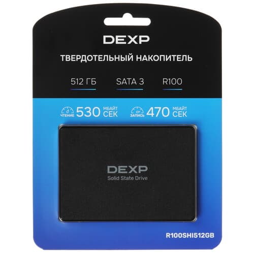 DEXP 512 ГБ 2.5" SATA накопитель DEXP R100 [R100SHI512GB]
