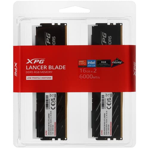 XPG (ADATA) Оперативная память ADATA XPG Lancer Blade RGB [AX5U6000C3616G-DTLABRBK] 32 ГБ, фото 5