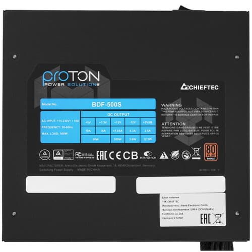 Блок питания Chieftec Proton BDF-500S BULK [BDF-500S-BULK] черный thumb 4