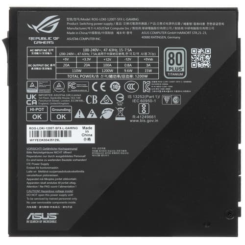 Блок питания ASUS ROG-LOKI-1200T-SFX-L-GAMING [90YE00N0-B0NA00] черный thumb 4