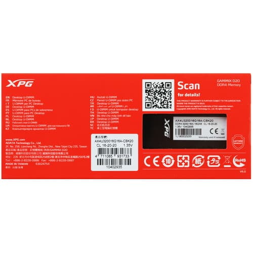 XPG (ADATA) Оперативная память ADATA XPG GAMMIX D20 [AX4U320016G16A-CBK20] 16 ГБ, фото 3