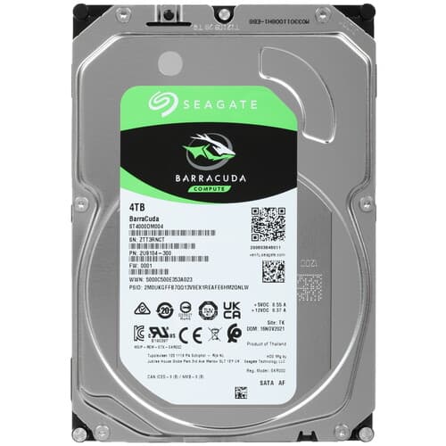 Seagate 4 ТБ Жесткий диск Seagate BarraCuda [ST4000DM004]