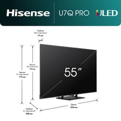 Hisense 55" (139 см) Телевизор Hisense 55U7Q PRO черный, фото 12