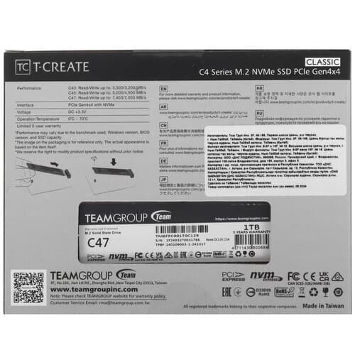1000 ГБ M.2 NVMe накопитель TEAMGROUP T-CREATE CLASSIC C47 [TM8FFC001T0C129] thumb 4