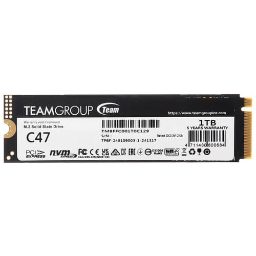 1000 ГБ M.2 NVMe накопитель TEAMGROUP T-CREATE CLASSIC C47 [TM8FFC001T0C129] thumb 1