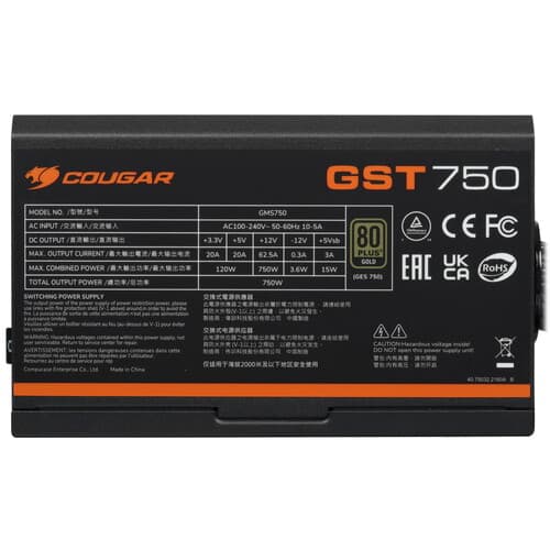 Блок питания Cougar GST 750W [GMS750] черный thumb 4