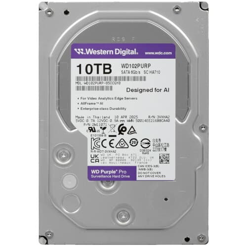 Western Digital 10 ТБ Жесткий диск WD Purple Pro [WD102PURP]