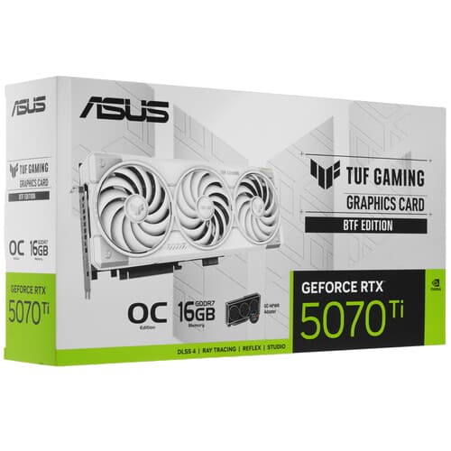 ASUS Видеокарта ASUS GeForce RTX 5070 Ti TUF Gaming BTF White OC Edition [TUF-RTX5070TI-O16G-BTF-WHITE], фото 10