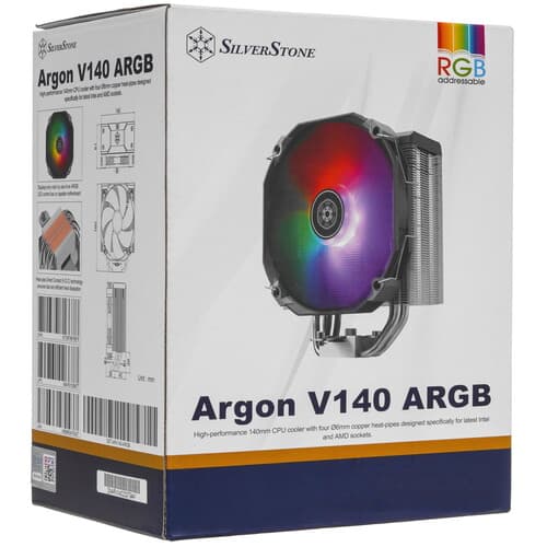 Кулер для процессора SilverStone Argon V140 ARGB [G53ARV140ARGB20] черный thumb 14