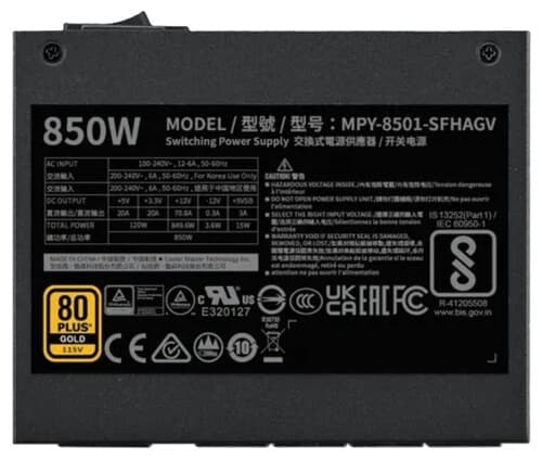Блок питания Cooler Master V SFX Gold 850 ATX 3.1 [MPY-8501-SFHAGV-3EEU] черный thumb 11