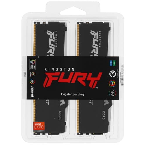 Kingston FURY Оперативная память Kingston FURY Beast Black AMD RGB [KF556C36BBEAK2-64] 64 ГБ, фото 4
