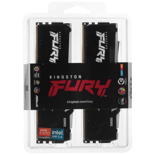 Kingston FURY Оперативная память Kingston FURY Beast Black RGB [KF560C30BBEAK2-64] 64 ГБ, фото 4