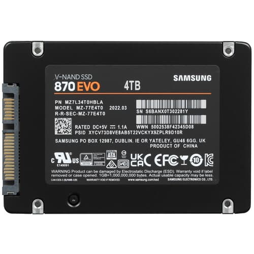 Samsung 4000 ГБ 2.5" SATA накопитель Samsung 870 EVO [MZ-77E4T0BW], фото 2