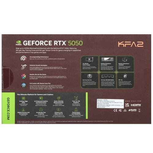 KFA2 Видеокарта KFA2 GeForce RTX 5050 CORE OC 2FAN LED Black [55NSL8MHDCHK], фото 9