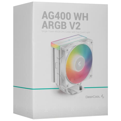 DEEPCOOL Кулер для процессора DEEPCOOL AG400 WH ARGB V2 [R-AG400-WHAMMN-GJD] белый, фото 12