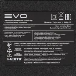 EVO TV 50" (127 см) Телевизор EVO TV 50 QLED серый, фото 6