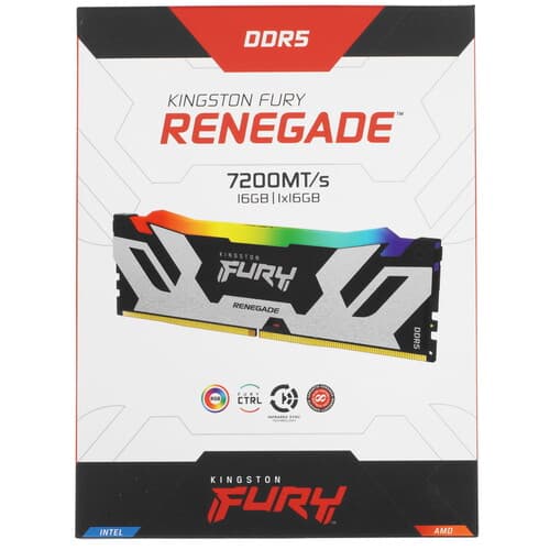 Kingston FURY Оперативная память Kingston FURY Renegade Silver RGB [KF572C38RSA-16] 16 ГБ, фото 5