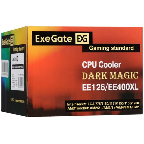 ExeGate Кулер для процессора ExeGate Dark Magic EE400XL-PWM.RGB [EX286158RUS] черный, фото 9