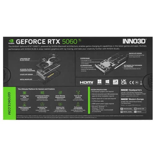 Inno3D Видеокарта Inno3D GeForce RTX 5060 Ti TWIN X2 OC [N506T2-08D7X-193075N], фото 9