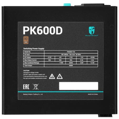 Блок питания DEEPCOOL GamerStorm PK600D [R-PK600D-FA0B-WGEU] черный thumb 4
