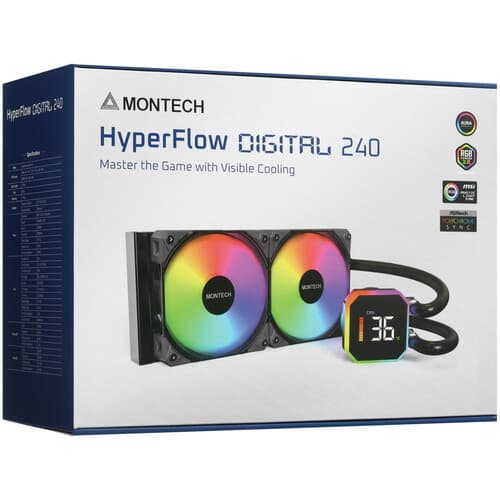 Система охлаждения Montech HyperFlow Digital 240 черная thumb 11