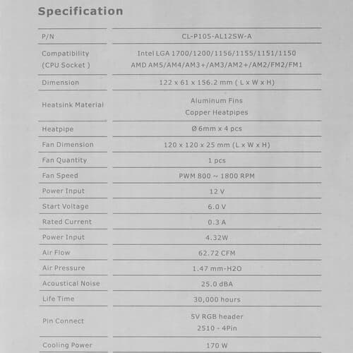 Thermaltake Кулер для процессора Thermaltake UX200 SE [CL-P105-AL12SW-A] черный, фото 11