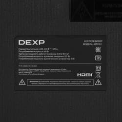 DEXP 43" (108 см) Телевизор DEXP 43FCG1 черный, фото 6