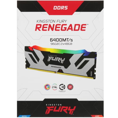 Kingston FURY Оперативная память Kingston FURY Renegade Silver RGB [KF564C32RSAK2-96] 96 ГБ, фото 5