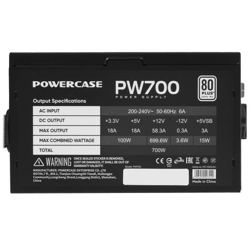 Блок питания PowerCase PW700 [PS-700W-DC] черный thumb 4