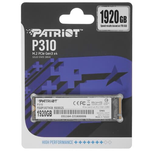1920 ГБ M.2 NVMe накопитель Patriot P310 [P310P192TM28] thumb 1