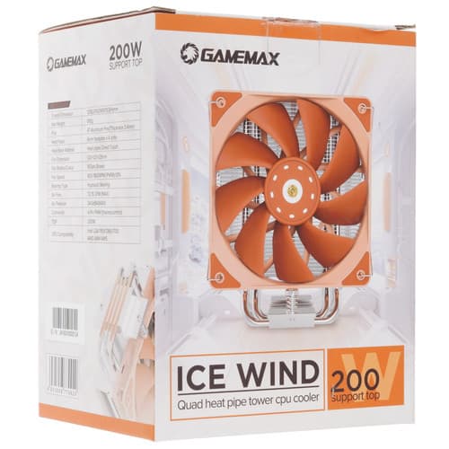 GameMax Кулер для процессора Gamemax Ice Wind  коричневый, фото 12