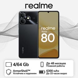 realme 6.74" Смартфон realme Note 80 64 ГБ черный, фото 12
