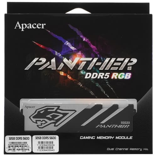 Apacer Оперативная память Apacer Panther RGB [AH5U32G56C5229BAA-2] 32 ГБ, фото 5