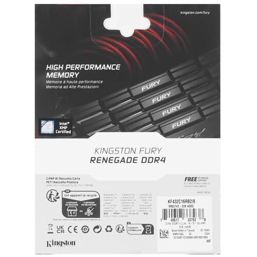 Kingston FURY Оперативная память Kingston FURY Renegade [KF432C16RB2/8] 8 ГБ, фото 3