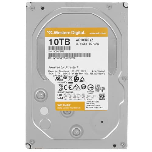 Western Digital 10 ТБ Жесткий диск WD Gold [WD103KRYZ]