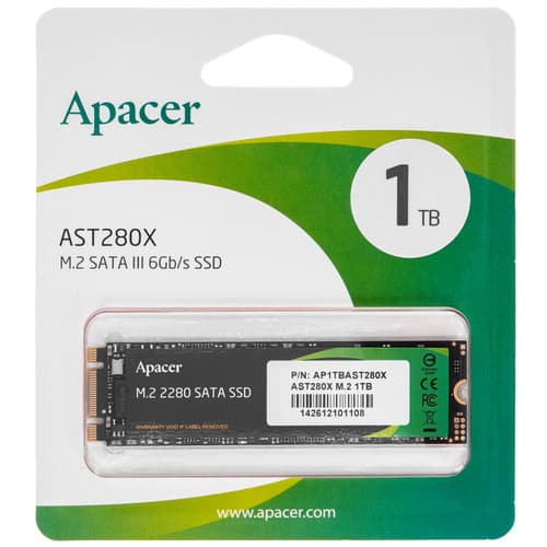 1000 ГБ M.2 NVMe накопитель Apacer AST280X [AP1TBAST280X-1] thumb 1