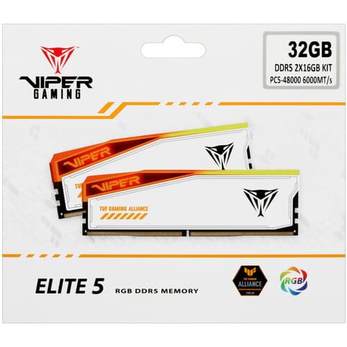 Patriot Memory Оперативная память Patriot Memory VIPER ELITE 5 RGB TUF GAMING ALLIANCE [PVER532G60C36KT] 32 ГБ, фото 5