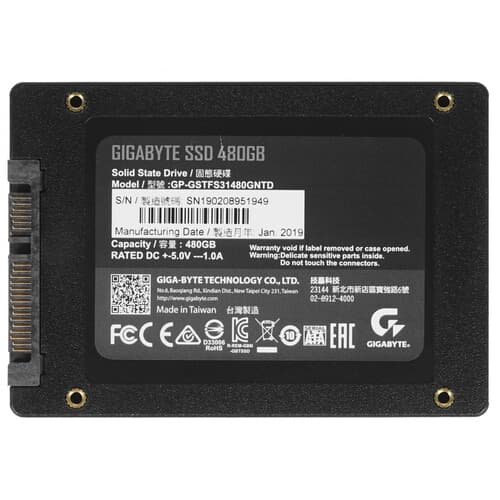 GIGABYTE 480 ГБ 2.5" SATA накопитель GIGABYTE [GP-GSTFS31480GNTD], фото 2