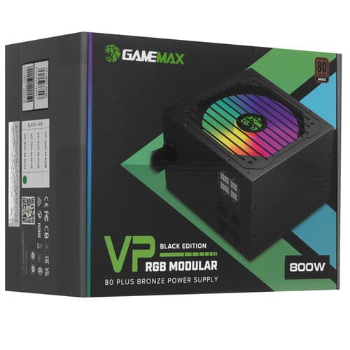 Блок питания GameMax VP-800 Modular RGB  черный thumb 9