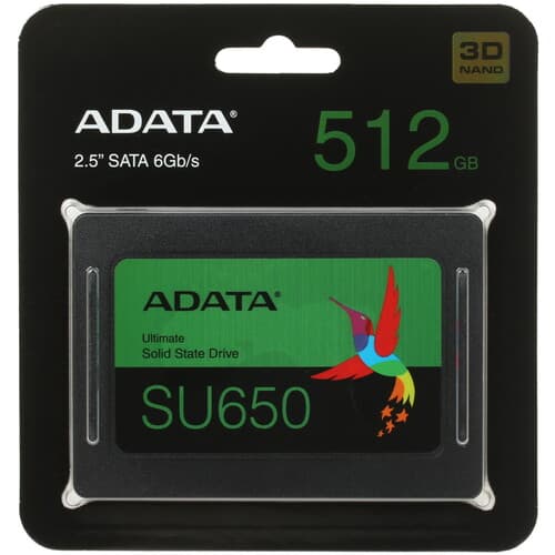 ADATA 512 ГБ 2.5" SATA накопитель ADATA SU650 [ASU650SS-512GT-R]