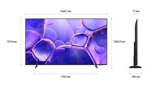 Samsung 75" (189 см) Телевизор Samsung UE75U8000FUXRU черный, фото 8