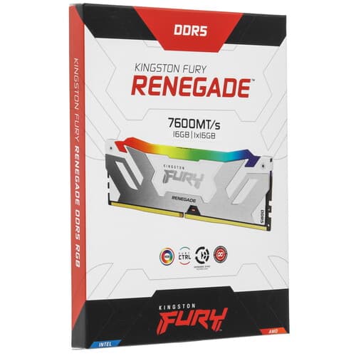 Kingston FURY Оперативная память Kingston Fury Renegade White RGB [KF576C38RWA-16] 16 ГБ, фото 6
