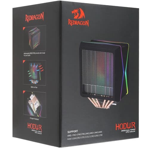 Redragon Кулер для процессора Redragon Hodur [71625] черный, фото 13