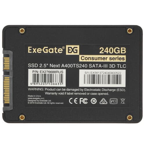 240 ГБ 2.5" SATA накопитель ExeGate Next A400TS240 [EX276688RUS] thumb 2
