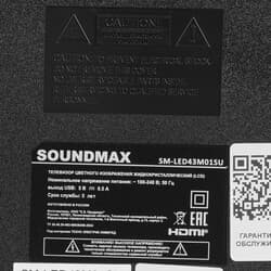 Soundmax 43" (109 см) Телевизор Soundmax SM-LED43M01SU черный, фото 6