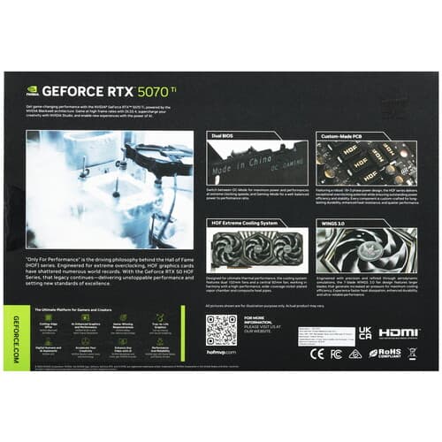 Видеокарта KFA2 GeForce RTX 5070 Ti HOF OC Style Black [57IZN6MDCXHK] thumb 11