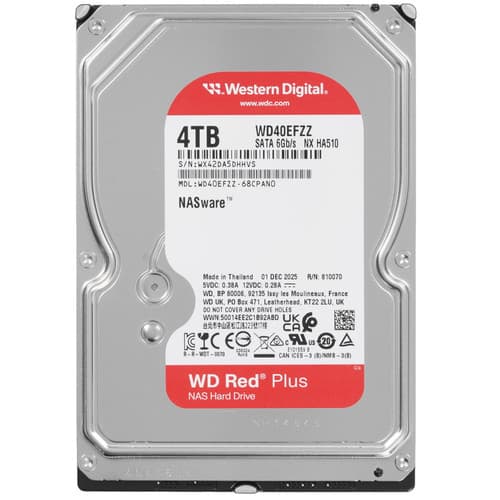 Western Digital 4 ТБ Жесткий диск WD Red Plus [WD40EFZZ]