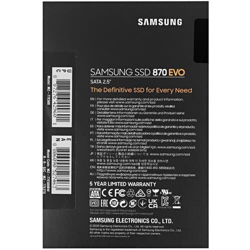 Samsung 500 ГБ 2.5" SATA накопитель Samsung 870 EVO [MZ-77E500BW], фото 5